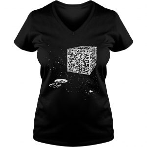 Official we are the borg resistance is futile space qr code men Ladies Vneck