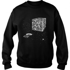 Official we are the borg resistance is futile space qr code men Sweatshirt