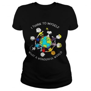 Peanuts I Think To Myself What a Wonderful World Ladies Tee