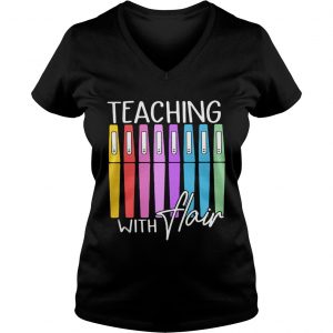 Pens teaching with flair Ladies Vneck