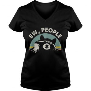 Raccoon ew people retro Ladies Vneck