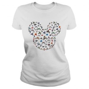 Racing Mickey Mouse head Ladies Tee