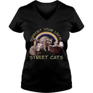 Racoon support your local street Ladies Vneck