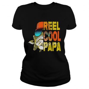 Reel cool papa fishing Ladies Tee