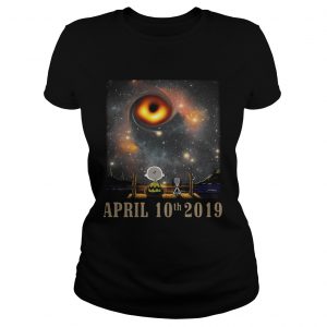 Snoopy and Charlie Brown watching the black hole April 10th 2019 Ladies tee