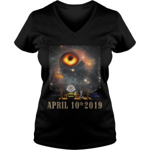Snoopy and Charlie Brown watching the black hole April 10th 2019 Ladies Vneck