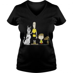 Snoopy ScoobyDoo and Charlie Brown Shaggy Rogers Ladies Vneck