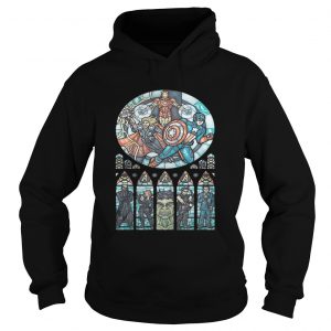 Stained Glass Windows Super Heroes by Marissa Garner Hoodie