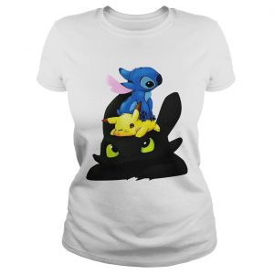 Stitch Pikachu Toothless kid Ladies Tee