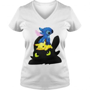 Stitch Pikachu Toothless kid Ladies Vneck