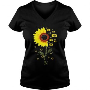 Sunflower Camera you are my sunshine Ladies Vneck