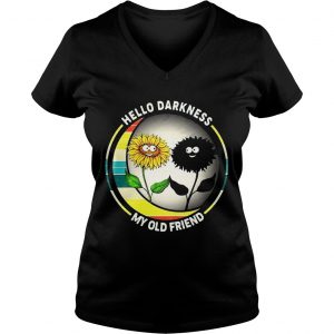 Sunflower hello darkness My old friend Ladies Vneck