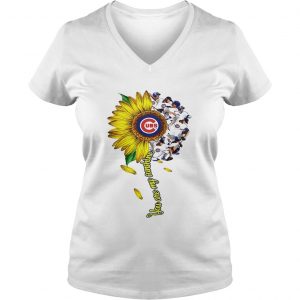 Sunflower You are my sunshine Chicago Cubs Ladies Vneck