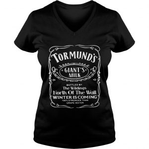Tormunds gaints milk bottled by the wildings North of the wall Winter is coming Ladies Vneck