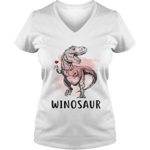 Trex Dinosaur Wine Winosaur Ladies Vneck
