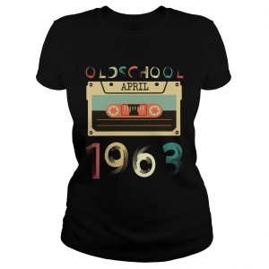 Vintage Cassette tape Oldschool April 1963 Birthday Ladies Tee