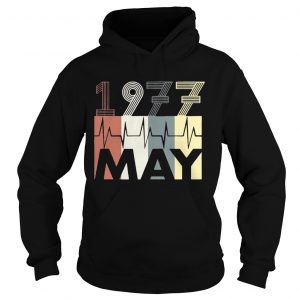 Vintage Heartbeat May 1977 Birthday Gift Men Women Hoodie