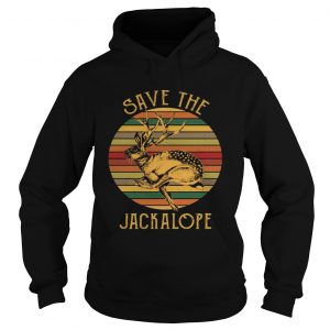 Vintage Save The Jackalope Funny Rabbit With Horn Hoodie
