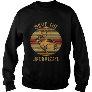 Vintage Save The Jackalope Funny Rabbit With Horn Sweatshirt