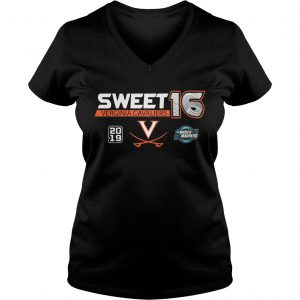 Virginia Cavaliers 2019 NCAA Basketball Tournament March Madness Sweet 16 Ladies Vneck