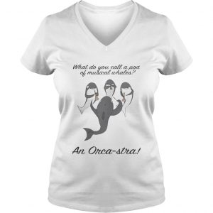 What do you call a pod of musical whales and OrcaStra Ladies Vneck