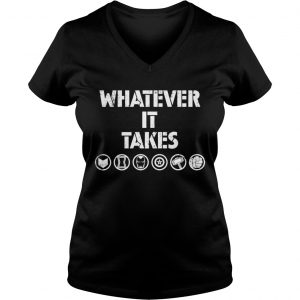 What ever it takes Marvel symbols Ladies Vneck