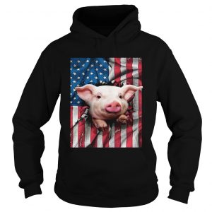 American Flag Pig Hoodie