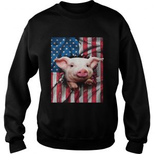 American Flag Pig SweatShirt
