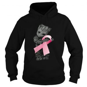 Baby Groot Hugs Breast Cancer Hoodie