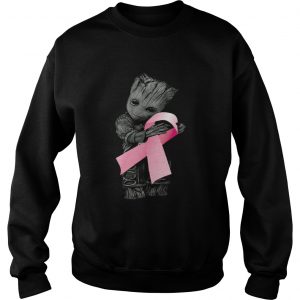 Baby Groot Hugs Breast Cancer SweatShirt