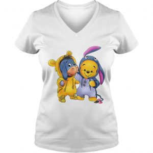 Baby Pooh and Eeyore Winnie the Pooh Ladies Vneck