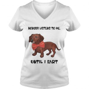 Dachshund Funny Ladies Vneck
