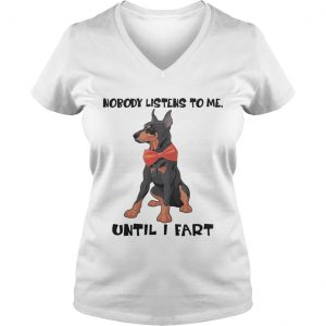 Doberman Funny Ladies Vneck