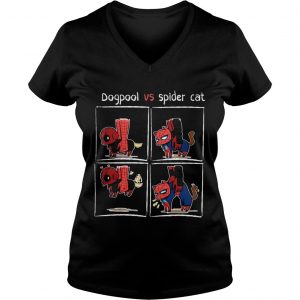 Dogpool and spider cat Ladies Vneck