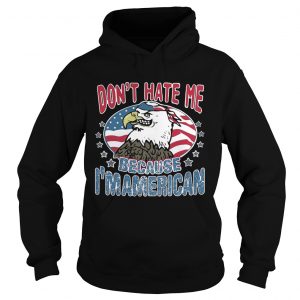 Dont Hate Me American Bald Eagle Wearing Us Flag Bandanna Hoodie