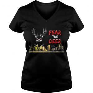 Fear the deer Milwaukee bucks Ladies Vneck