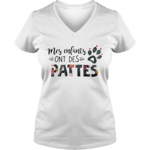 Flower Mes enfants ont des pattes Ladies Vneck