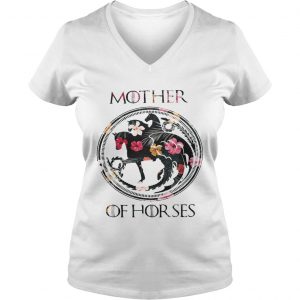 Game Of Thrones mother of horse flower Ladies Vneck