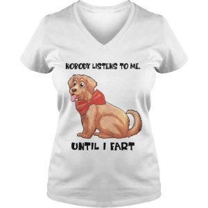 Golden Retriever Funny Ladies Vneck