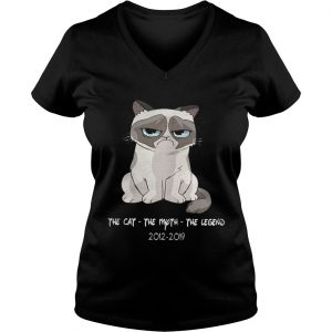 Grumpy the cat the moth the legend 2012 2019 Ladies Vneck