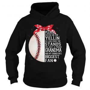 Im Just A Proud Grandma And My Grandsons Biggest Baseball Fan Hoodie