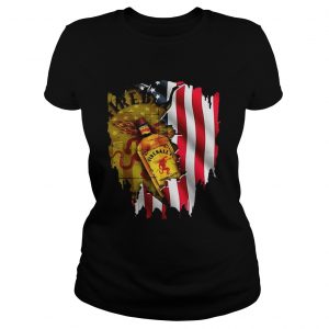 Independence Day 4th Of July Fireball America Flag Ladies Tee