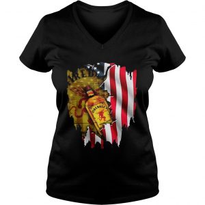 Independence Day 4th Of July Fireball America Flag Ladies Vneck