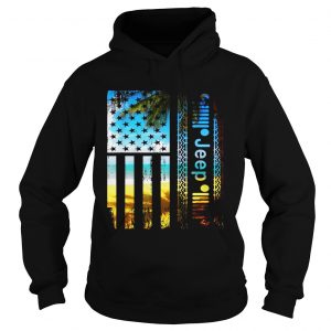 Jeep American flag summer beach Hoodie