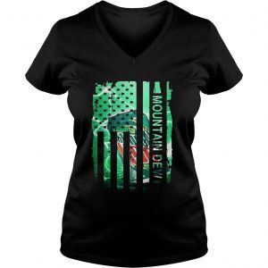 Mountain Dew US flag Ladies Vneck