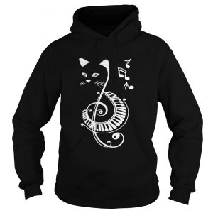 Musical Notes Cat Hoodie