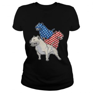 Pit Bull American Flag Ladies Tee
