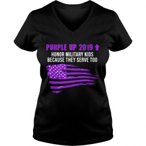 Purple Up 2019 Honor Military Kids Because They Serve Too Ladies Vneck