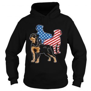 Rottweiler American Flag Hoodie