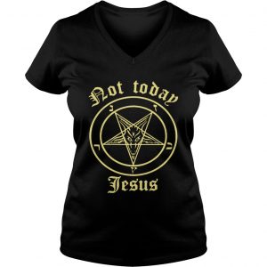 Satan not today Jesus Ladies Vneck